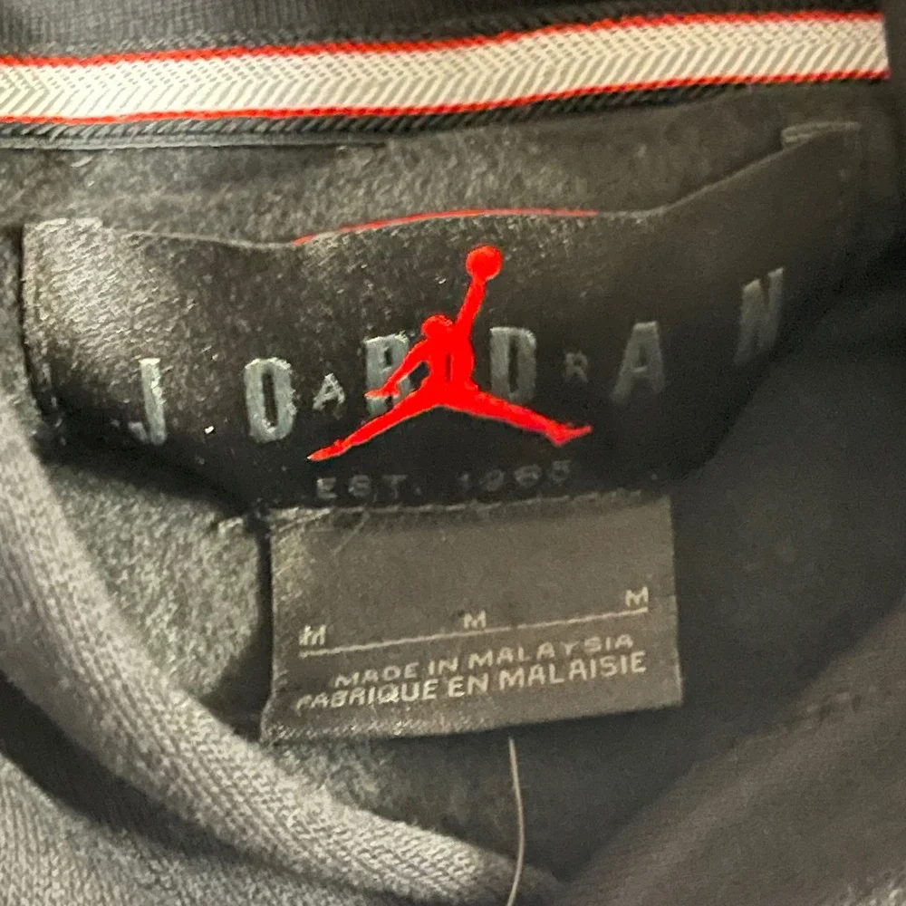 Nike Jordan Lightning Bolt Hoodie‎ Men Medium Black FB7021-010 23 Spellout NEW